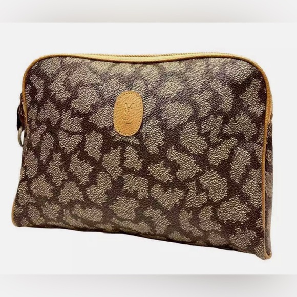 Yves Saint Laurent Giraffe Print Cosmetic Bag - Picture 10 of 11